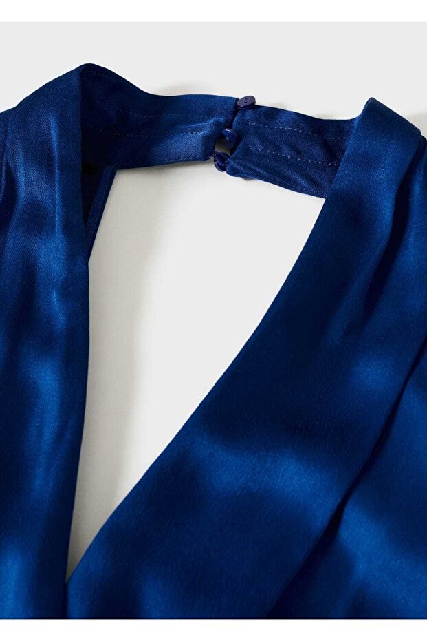 Anvelop Yakalı Saten Tulum - 6