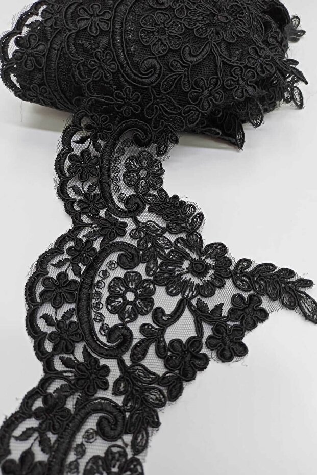 Black French Guipure Lace Ribbon
