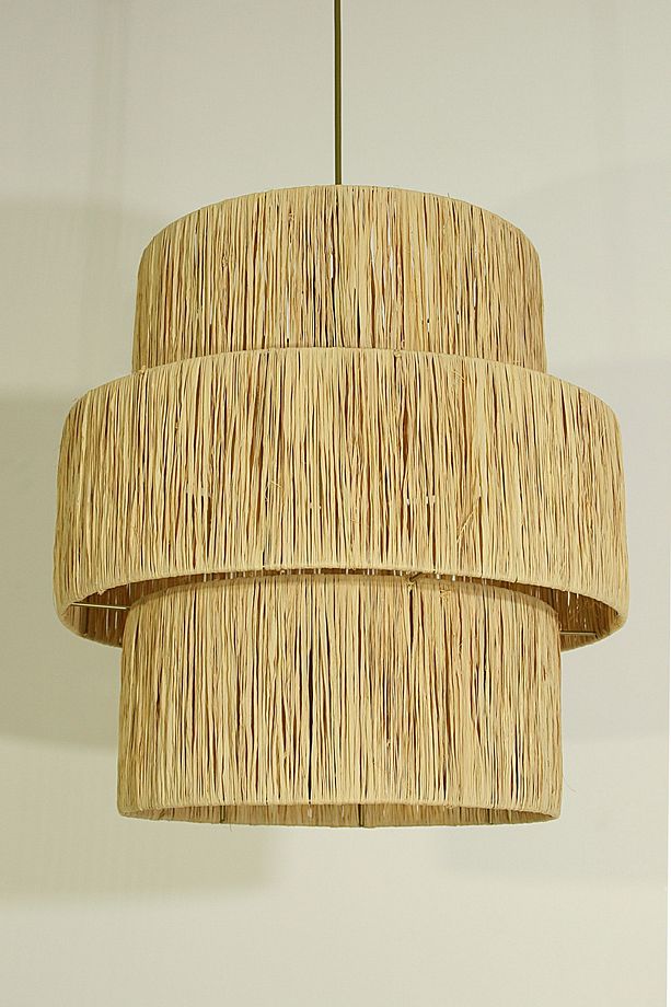 Rattan, Bambu, Hasır Sarkıt Avize Çap: 40 Cm Yükseklik: 40 Cm - 2