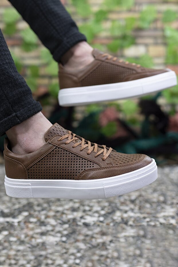Erkek Taba Beyaz Sneaker 0012406 - 1