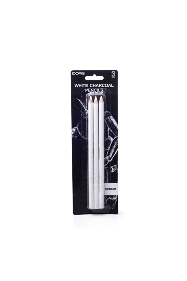 Professional White Charcoal Fuser Pen - 3 Pieces Medium