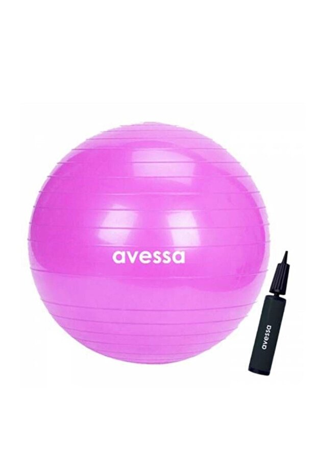 Pink Pilates Ball 55 cm + Pump