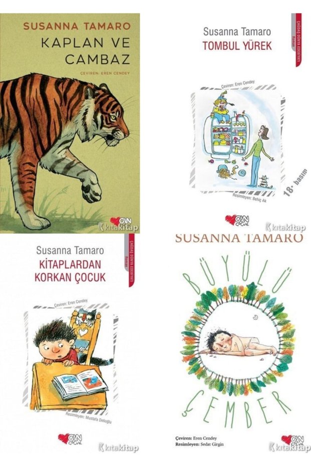 Kaplan Ve Cambaz - tombul Yürek - kitaplardan Korkan Çocuk - büyülü Çember - susanna Tamaro 4 Book Set