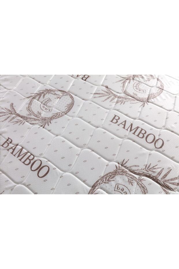 80x190 Ortopedik Tek Kişilik Bambu Desenli Yaylı Yatak 80*190 - 3