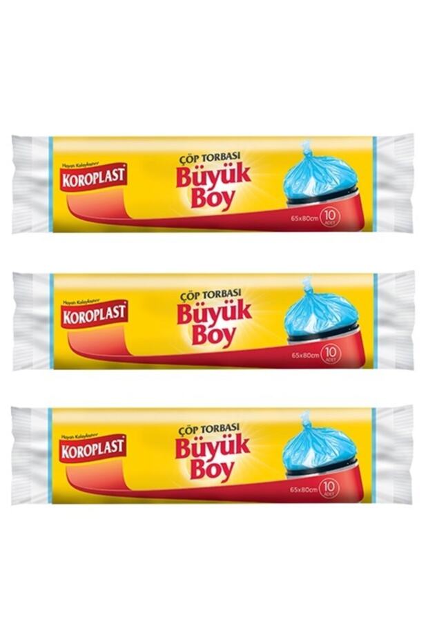 Strong Large Size Garbage Bags 3 Packs of 10 65x80 cm