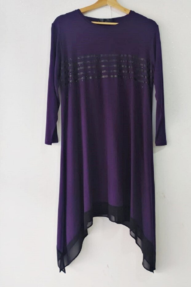 Asymmetrical Plus Size Tunic - 1