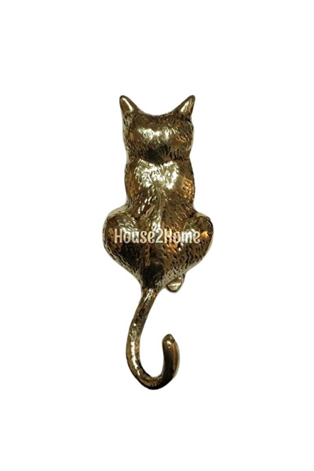 Pirinç Kedi Kapı Tokmağı, Tak Tak, Sarı - 1