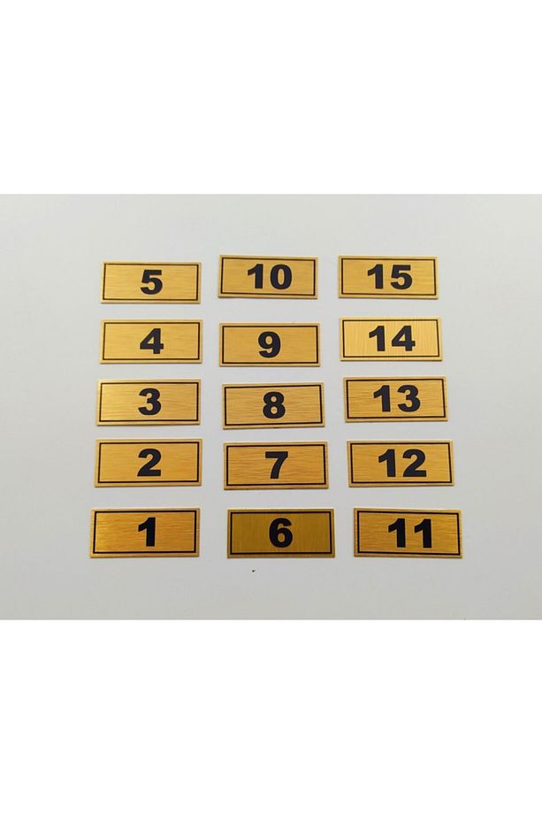 Posta Kutusu Numarası 3,9 Cm X 1,7 Cm 1-15 Adet Yapışkanlı Numara - 1
