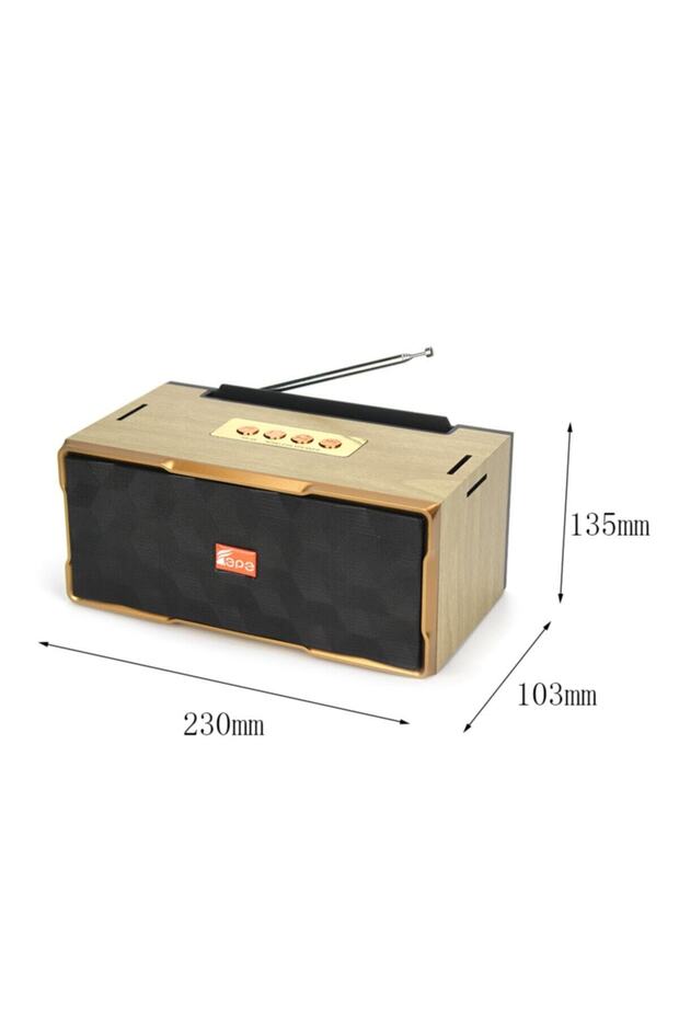 Gerçek Ahşap Taşınabilir Şarjlı Bluetooth Hoparlör Subwoofer Ses Sistemi - 2