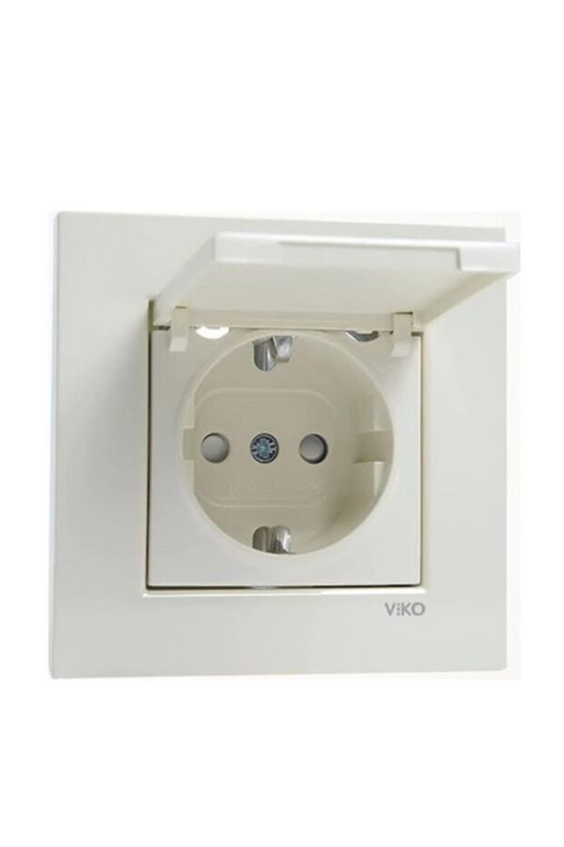 Karre Child Proof Covered Grounded Socket White Framed 321031