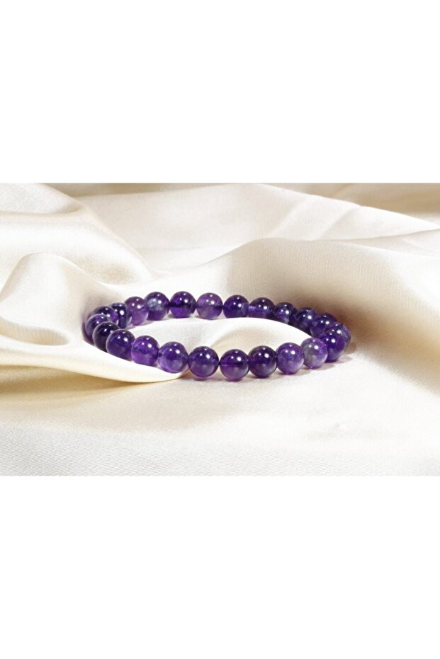Amethyst Stone Bracelet 8 Mm| Real Amethyst Stone Bracelet