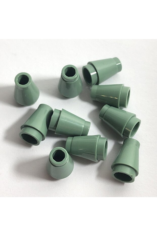 Original Accessory Moc Custom Cone 1 X 1 Brick Cone Sand Green 8 Pieces Will Be Sent