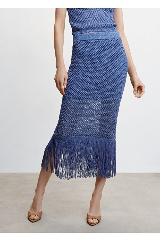 Strickrock mit Quastendetail - 1