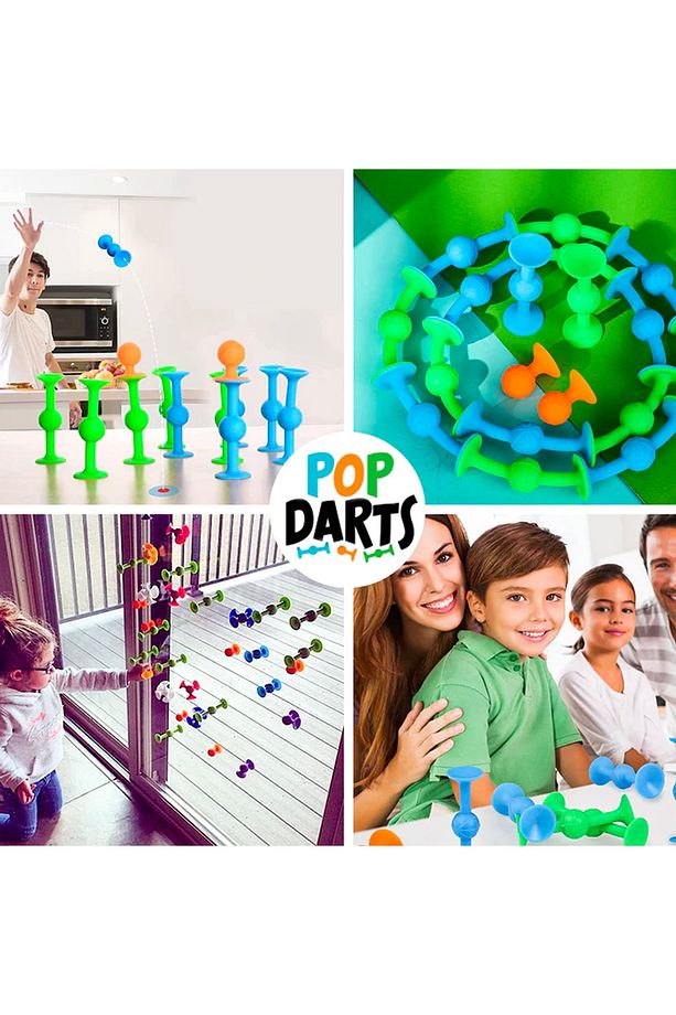 Pop Dart Vakum Molekül Oyuncak Pop Dart Oyunu 10 6 Parça Popit Dart Oyunu Duyusal Eğitici Oyuncak - 6