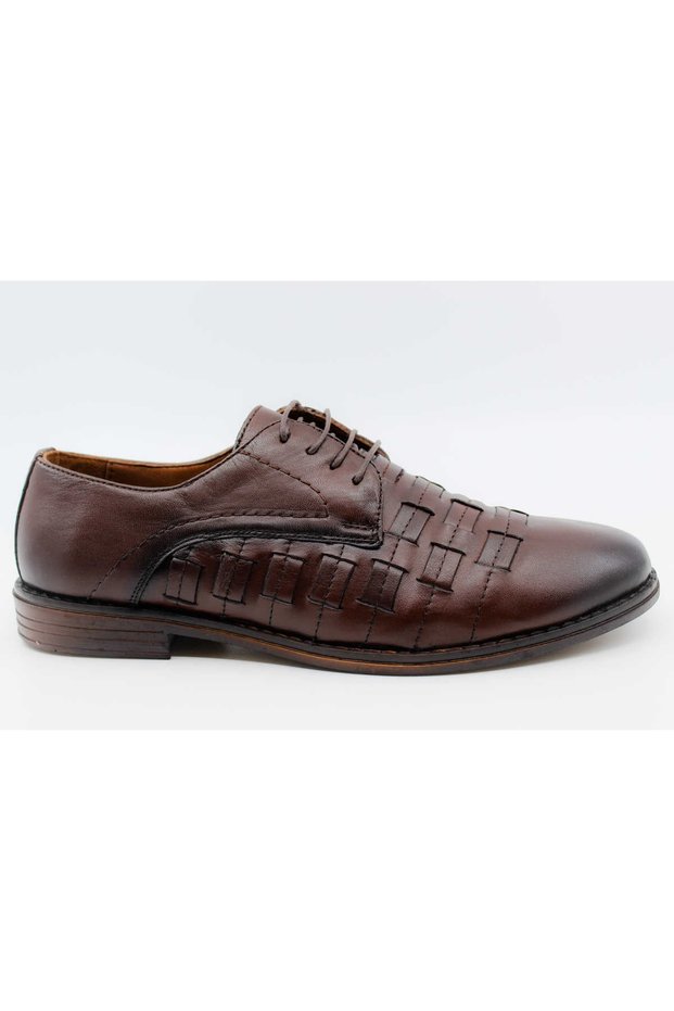 Men's Brown Lace-Up Classic Shoes 37211 41