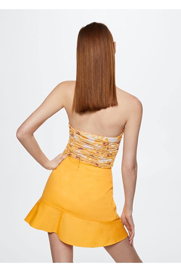 Volanlı Pamuklu Etek - 4