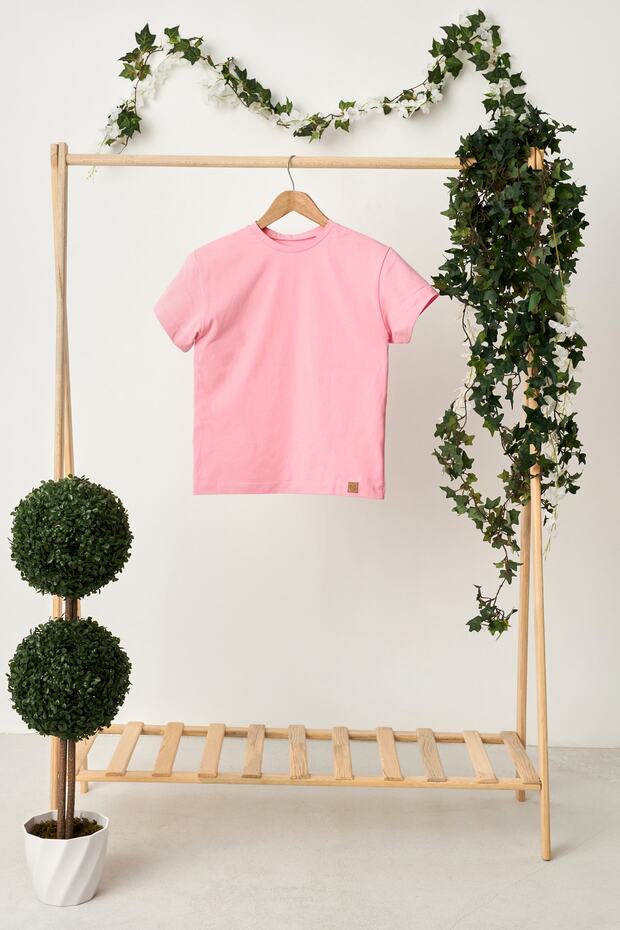 Girl's Short Sleeve Crew Neck Anti-Sweat, Soft Comfortable 100% Cotton Combed T-shirt