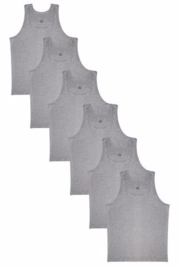 Boy's Gray Undershirt 6-pack - 1