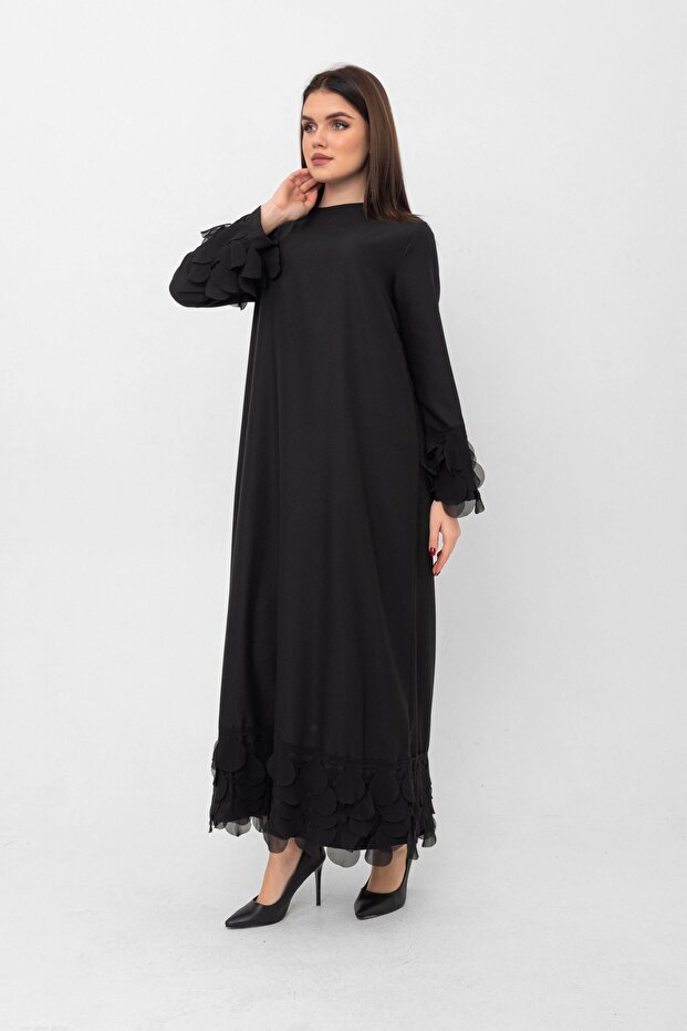 Seda Elbise Şifon Pullu - 3