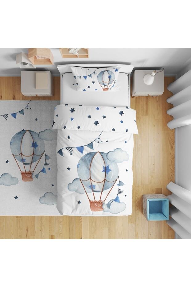 Children's Room Digital Printed Single Duvet Cover Set Without Sheets 160X220Cm with Rainbow Figure