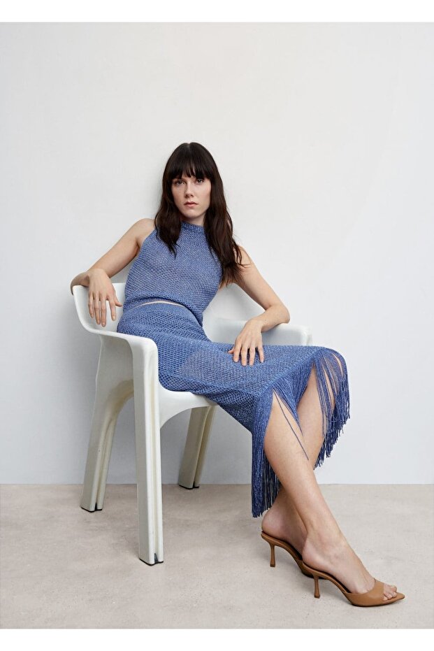 Strickrock mit Quastendetail - 6