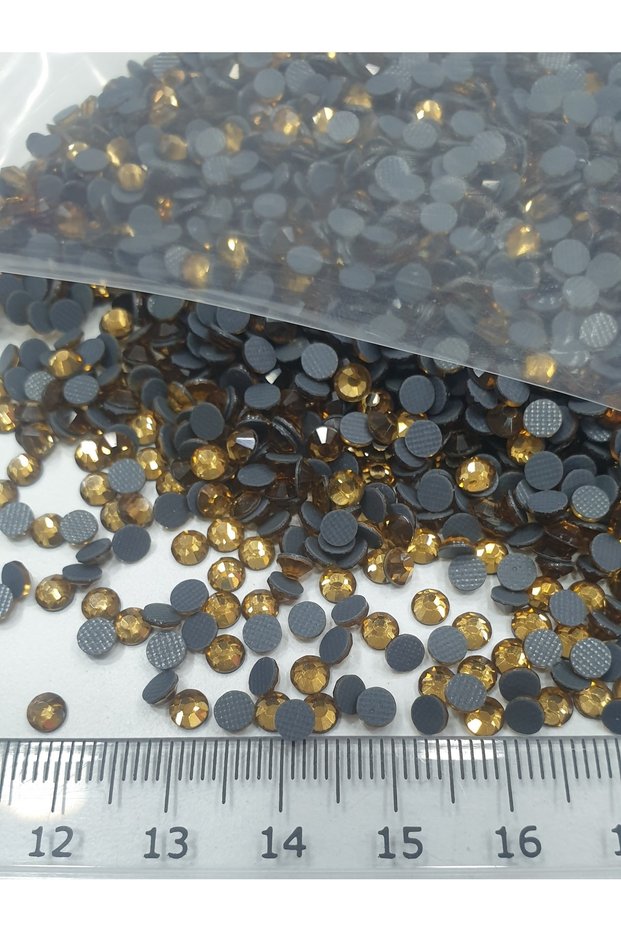 Dmc Hotfix Iron Adhesive Stone Ss16 Gold Color (1440 PIECES ~ 50 GRAM)