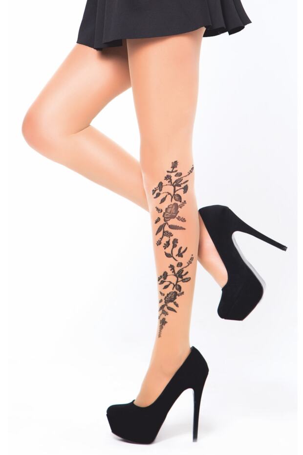 Julia Patterned Pantyhose - 1