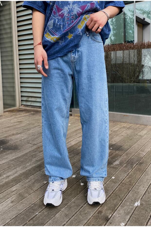 Mavi Baggy Pantolon - 1