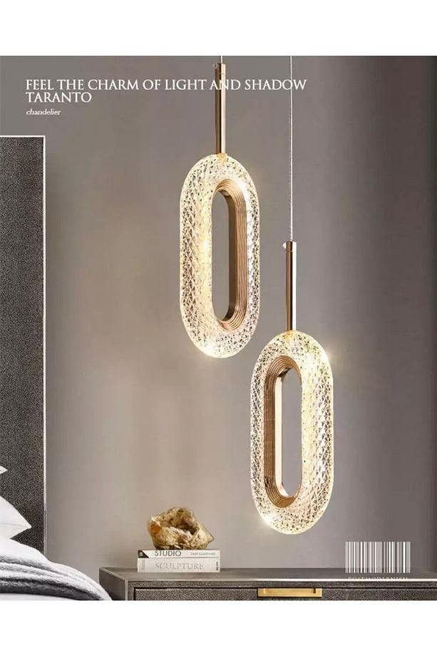 Luxury Crystal Sarkıt Led Avize Ithal 1. Sınıf Üretim Ikili Sarkıt Ledli Avize - 2