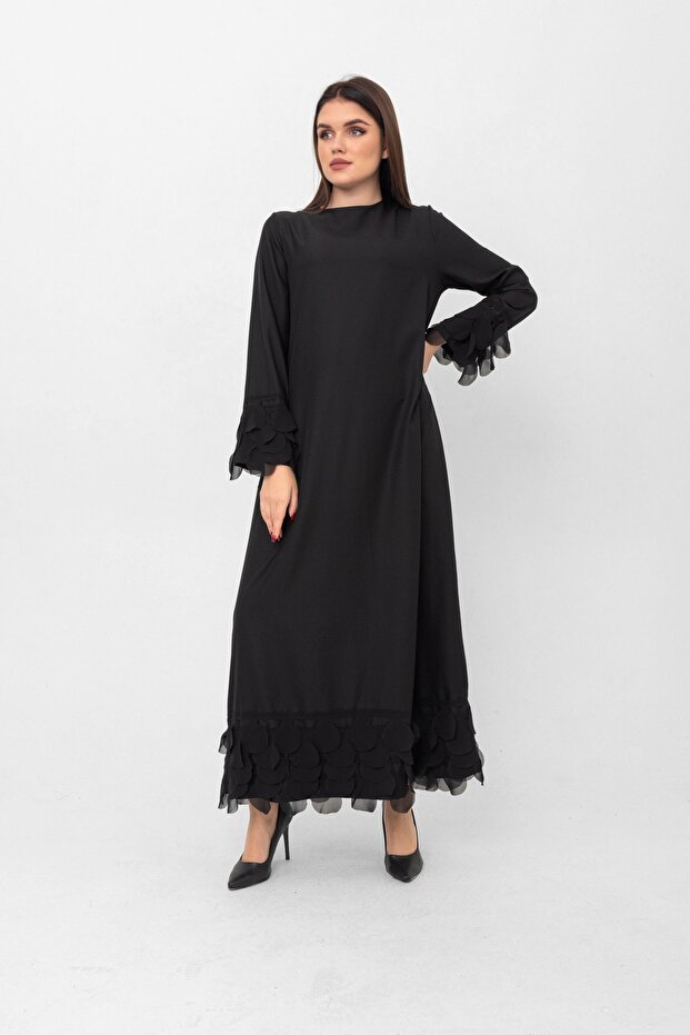 Seda Elbise Şifon Pullu - 4