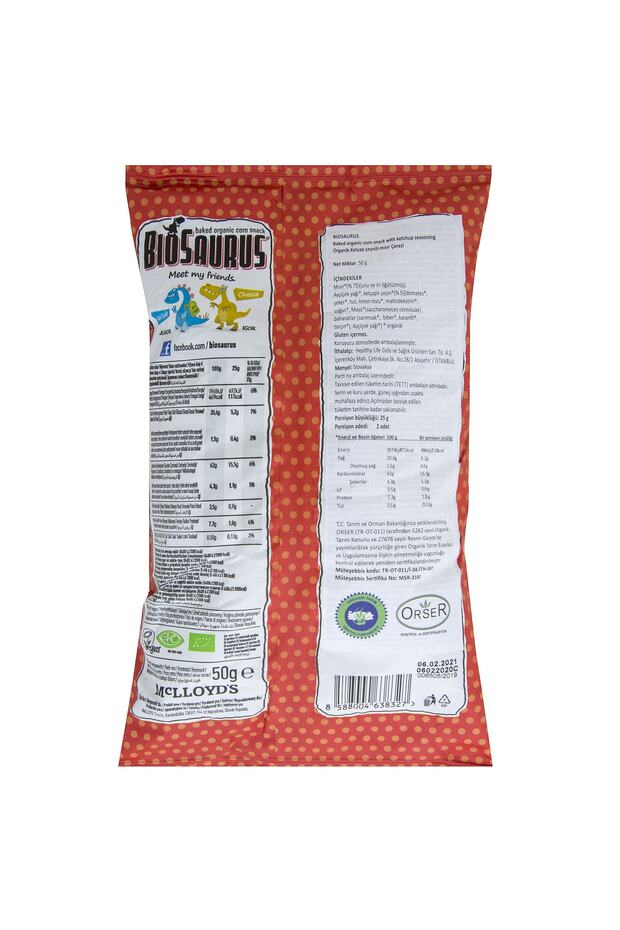 Biosaurus Ketçaplı Cips 50 G - 2
