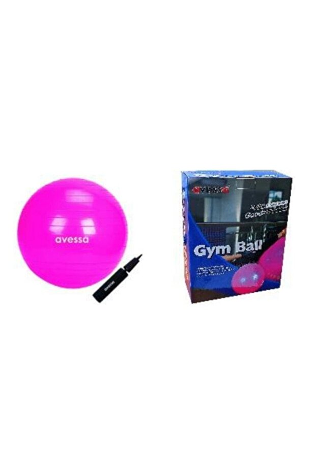 Pink Pilates Ball - 75 Cm - With Pump And Box