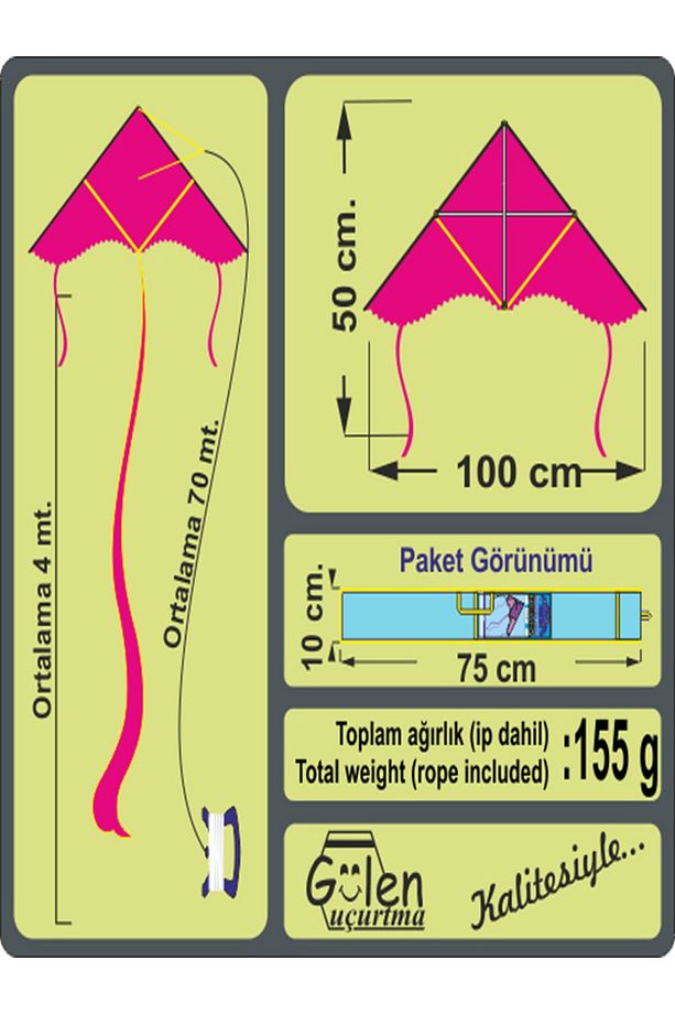 Kumaş Delta Uçurtma / Dalgalı Kanat - 5