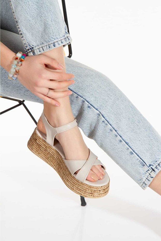 Eliza Women's Leather Wedge Heeled Orthopedic Sandals