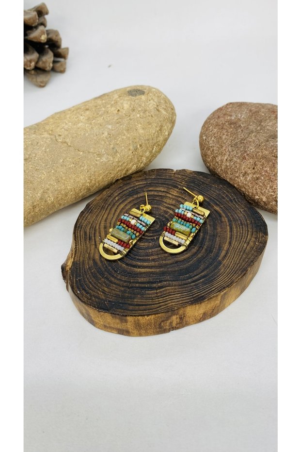 Handmade Ethnic Authentic Natural Stone Earrings