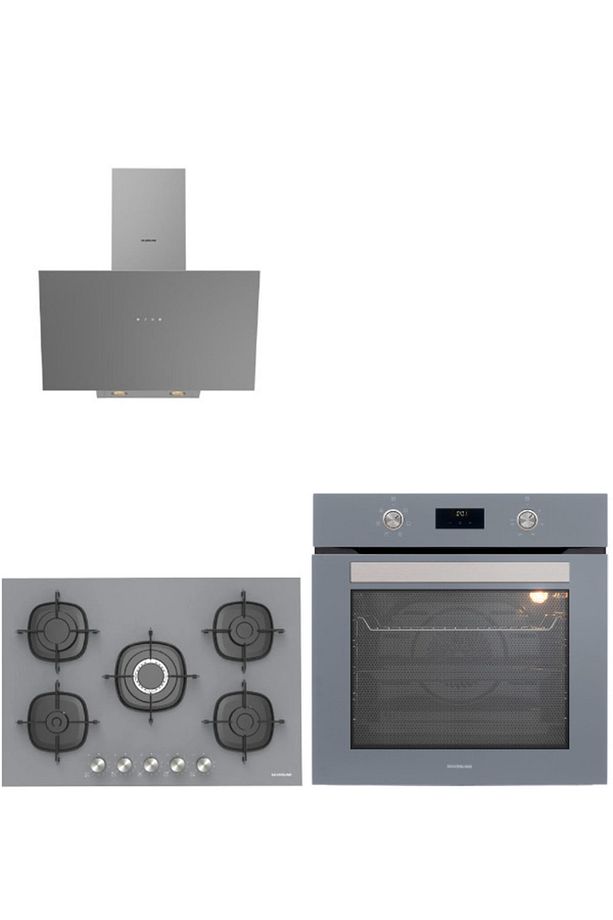 3'lü Ankastre Set (bo6502s02-3481 Gri 3-cs5622s01) - 1
