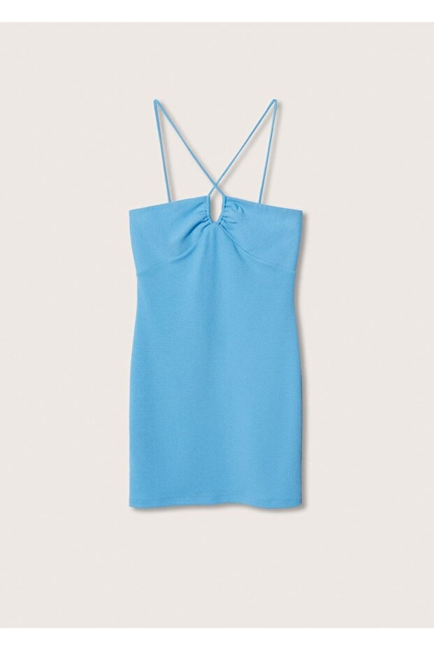 Çapraz Askılı Elbise - 3