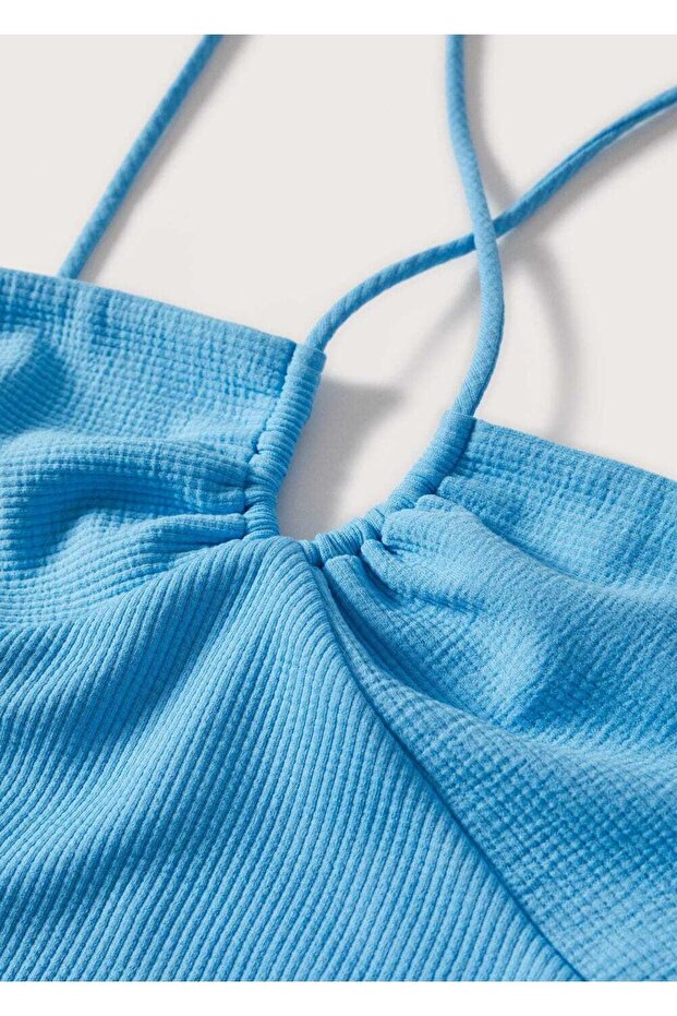 Çapraz Askılı Elbise - 6