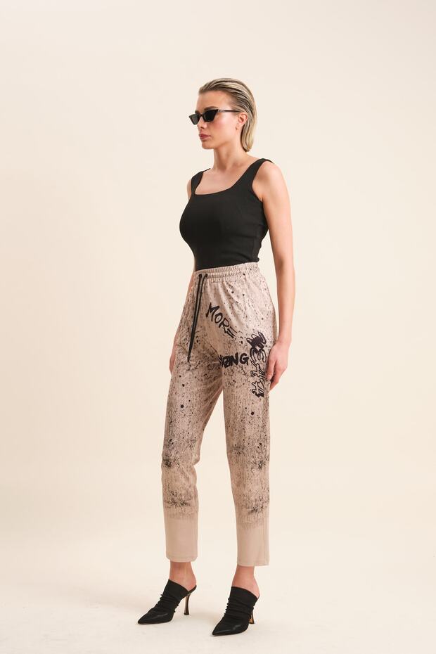 Baskılı Pantolon - 5