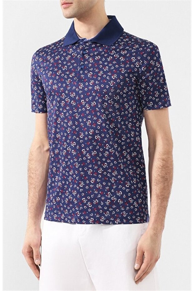 Men's Knitted Polo Shirt C.wCotton