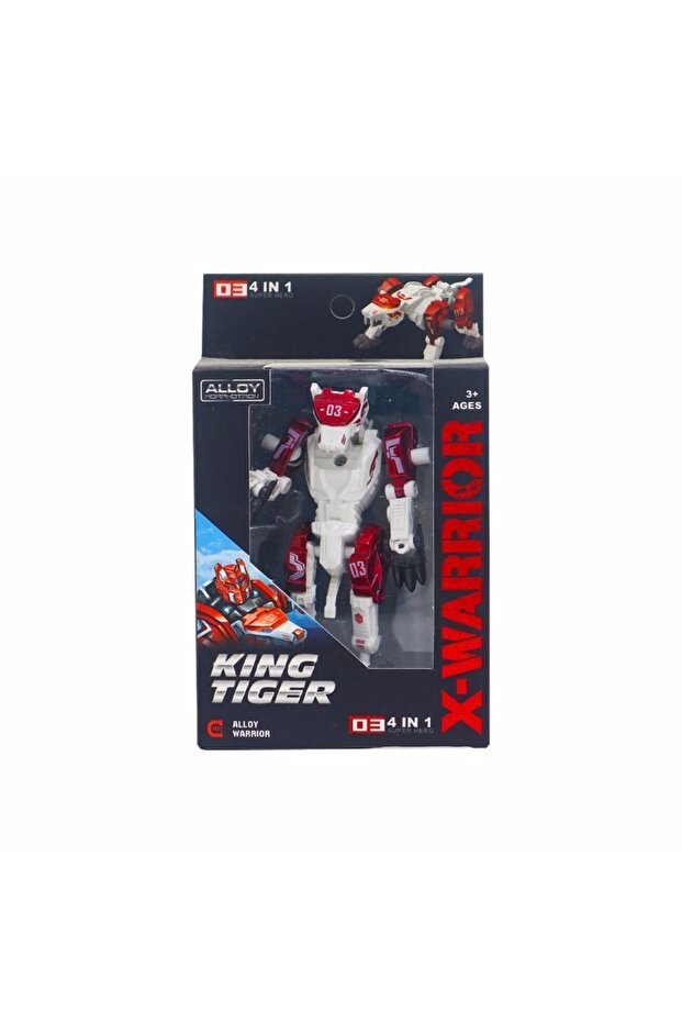 X- Warrior 4'lü Transformer Seti King Tiger - 2