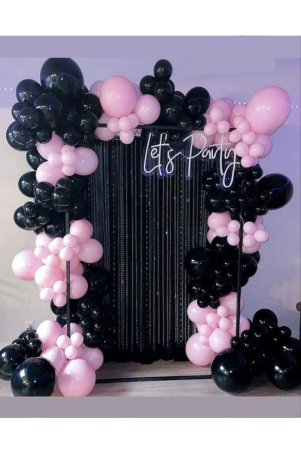 Blackpink Balloon Chain Black Pink Concept Birthday Balloons