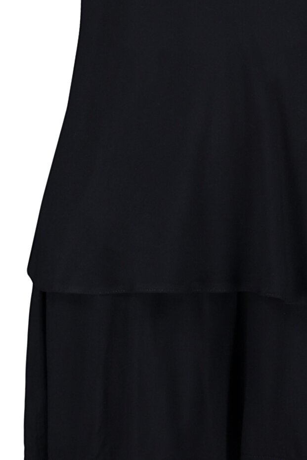 Siyah Askılı Viskon Dokuma Pijama Takımı TBBSS23AI00021 - 8