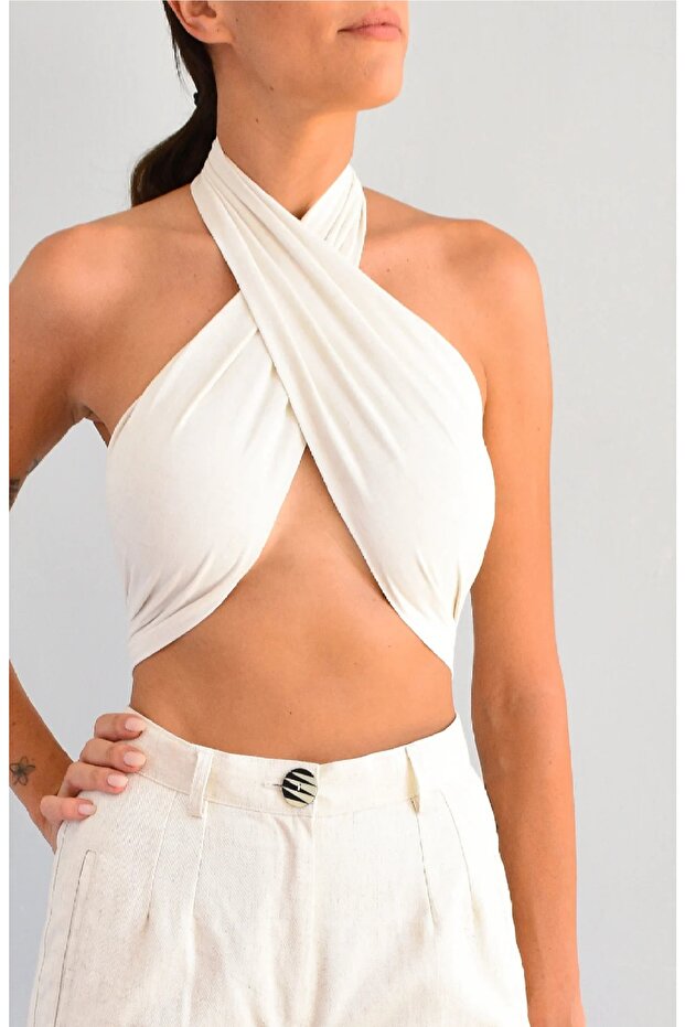 Basic Beyaz Bluz - 1