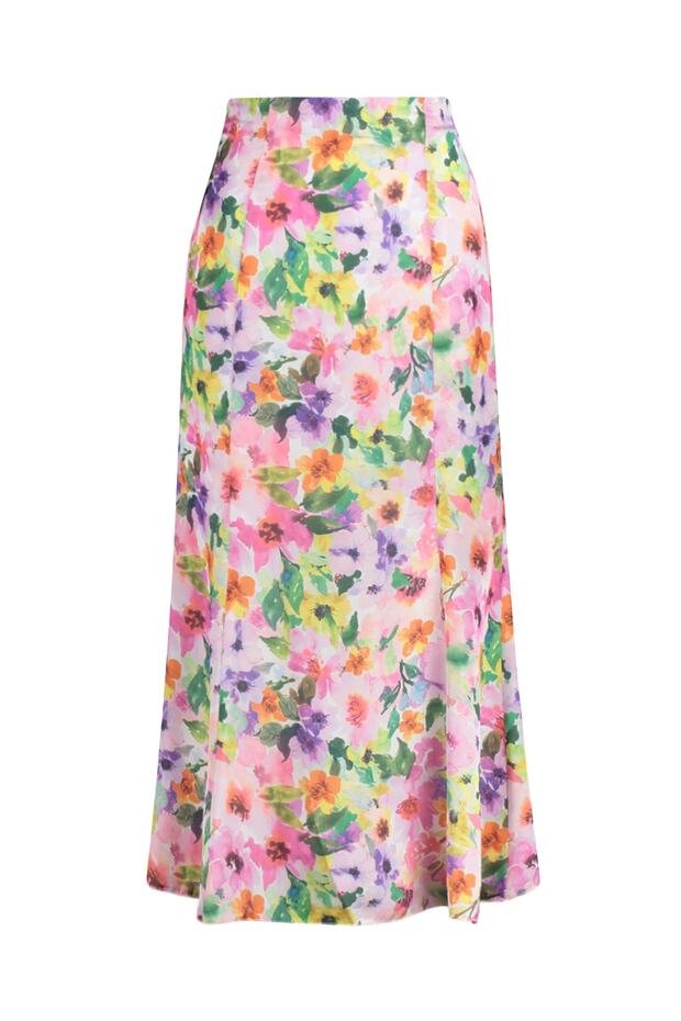 Çok Renkli Çiçek Desenli Maxi Boy Dokuma Etek TWOSS23ET00124 - 7