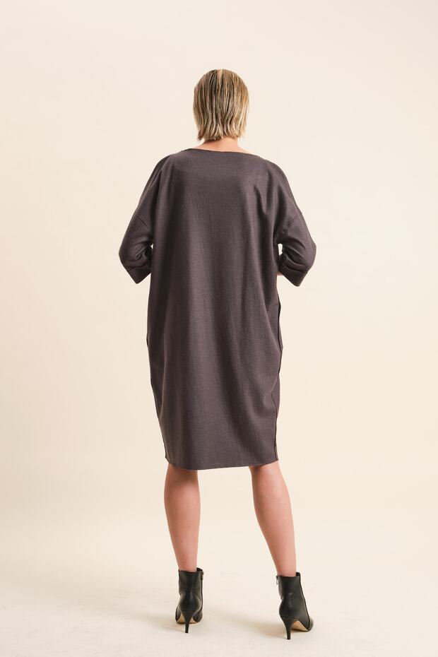 Oversize Cep Detaylı Elbise - 6