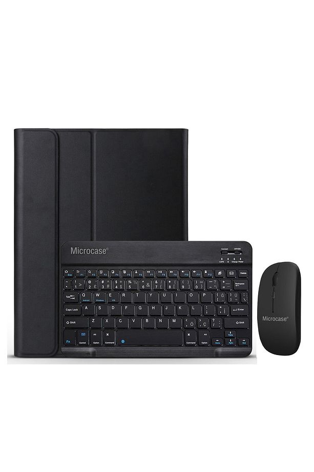 Samsung Galaxy Tab S7 Fe Sm-t733 12.4 Inch Uyumlu Tablet Bluetooth Klavye Mouse Standlı Kılıf - Bkk6 - 1
