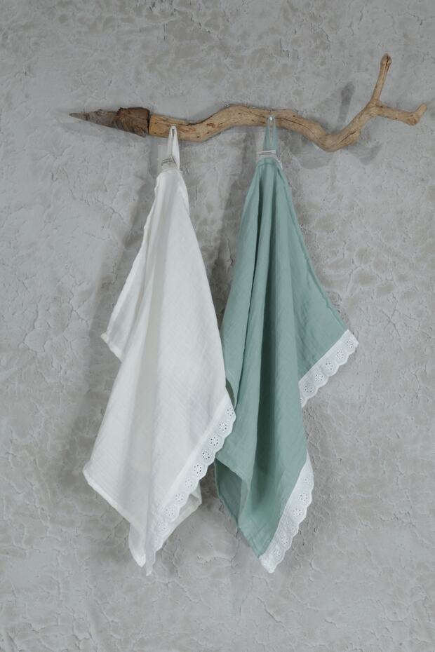 Muslin Towel 2 Pieces, Kitchen Towel, Hand Towel, Drying Cloth 45x60