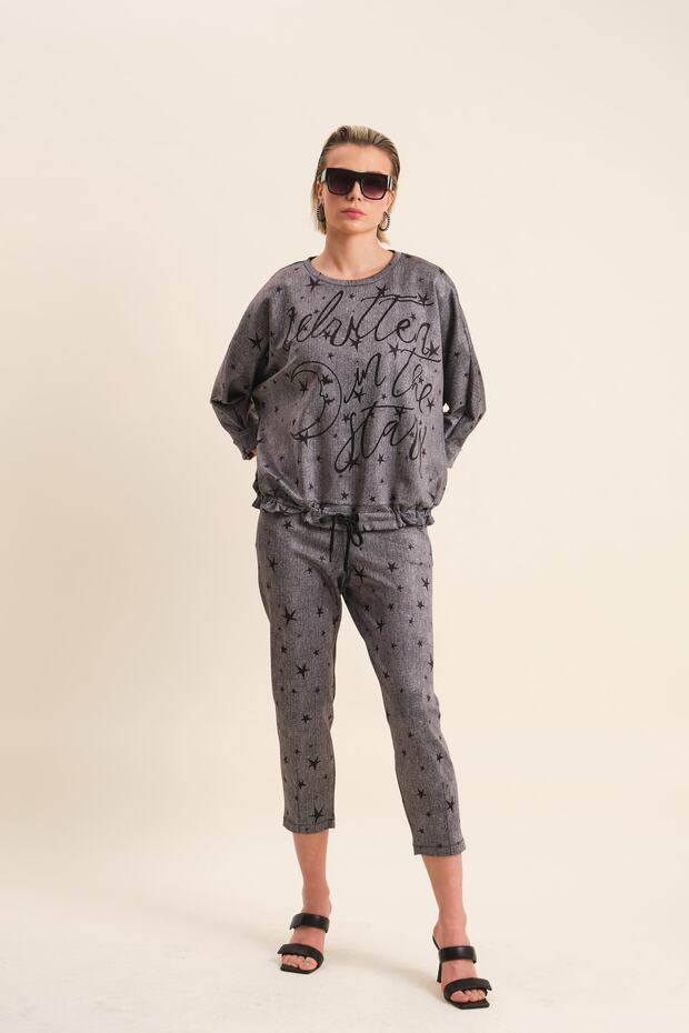 Baskı Detaylı Bluz - 1