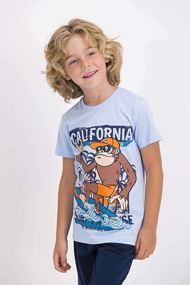 Dečački bermuda set, plavi - 1